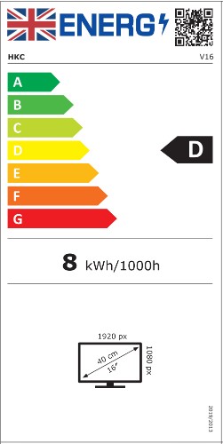 HKC V16 16 Portable Monitor computer monitor 39.6 cm (15.6") 1920 x 1080 pixels Full HD