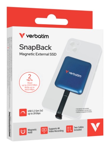 Verbatim SnapBack SSD 2TB Blue Metallic