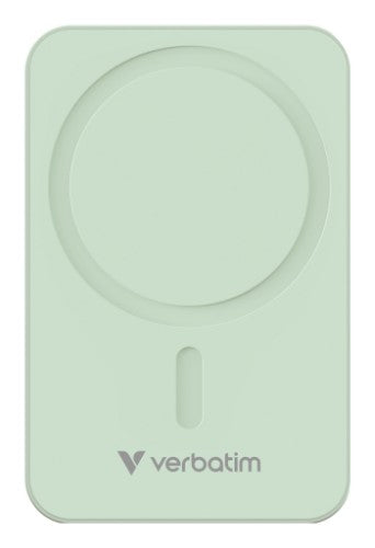Verbatim Charge 'n' Go Essentials Magnetic Wireless Power Bank 20000 mAh Green