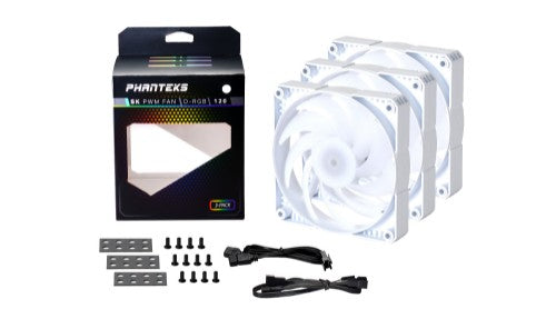 Phanteks PH-F120SK_DRGB_PWM_WT01_3P computer cooling system Computer case Fan 12 cm White 3 pc(s)