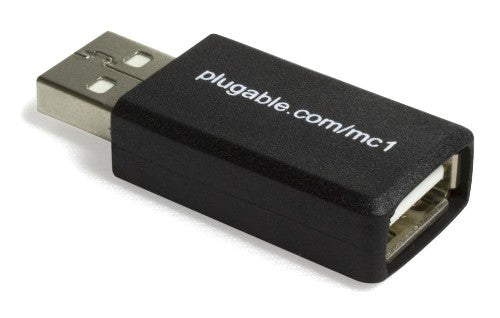 Plugable Technologies USB Data Blocker, Protect Against Juice Jacking at Public USB Ports, Defend Unwanted Data Transfers and Hijacking, Charging Safely, Fast 1A Charge-Only Adapter for Android, Apple iOS Devices