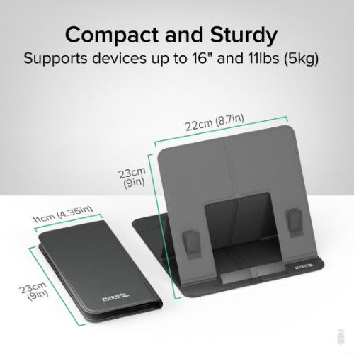 Plugable Technologies Foldable Laptop Stand with 4 Adjustable Angles for Tablets and Laptops up to 16", MacBook and PC, iPad Holder for Drawing Tablet (PT-STANDX)