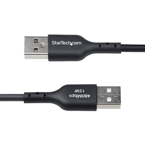 StarTech.com 6in (15cm) USB-A to USB-C Charging Cable, Charge & Sync, 3A, USB 2.0, TPE Jacket - Black USB Charging Cord