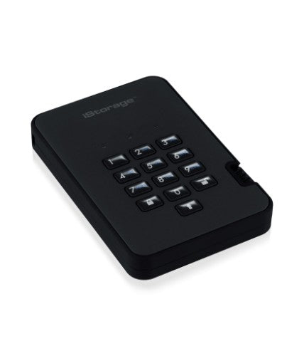 iStorage diskAshur² HDD 500GB Black | Secure Portable Hard Drive |AES-XTS 256-bit Hardware Encryption | PIN protected | OS & Platform Independent | TAA Compliant |Brute force hack defence | Dust/Water Resistant