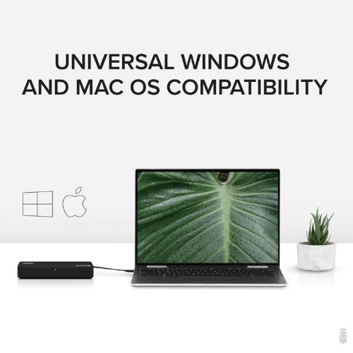 Plugable Technologies 4K DisplayPort and HDMI Dual Monitor Adapter for USB 3.0 and USB-C, Compatible with Windows