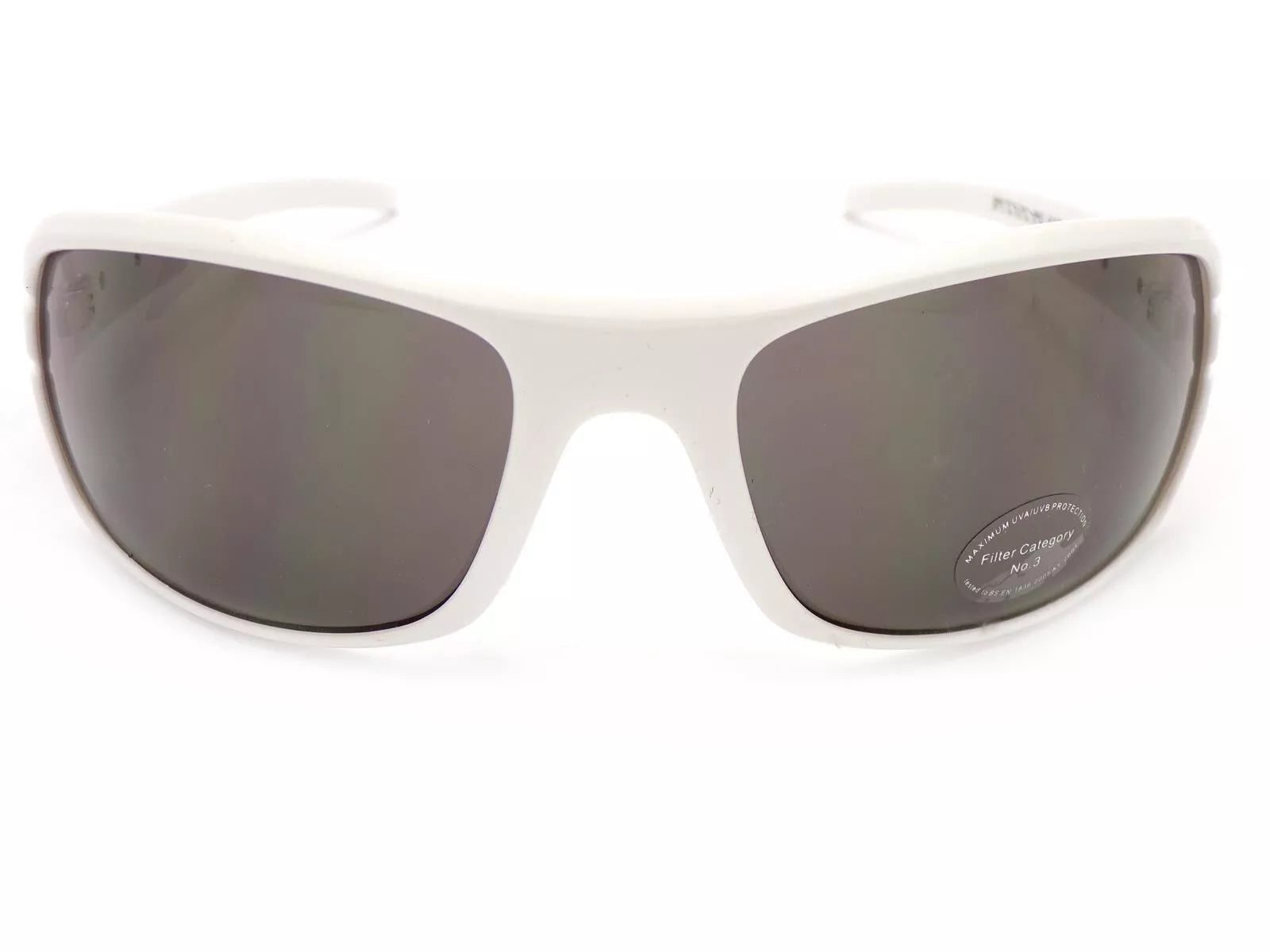 Stone Sunglasses Wrap Polished White with Grey CAT.3 Lenses ST126
