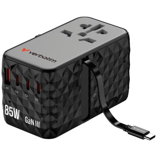 Verbatim Charge 'n' Travel Diamond 85W Retractable Cable CNT-02