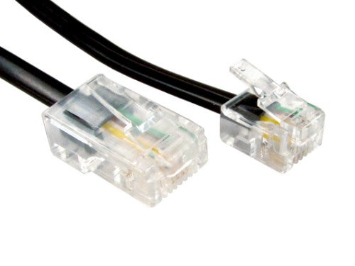 Cables Direct RJ11/RJ45 1m0 10 m Black