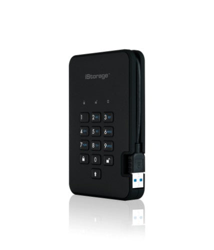 iStorage diskAshur² HDD 500GB Black | Secure Portable Hard Drive |AES-XTS 256-bit Hardware Encryption | PIN protected | OS & Platform Independent | TAA Compliant |Brute force hack defence | Dust/Water Resistant