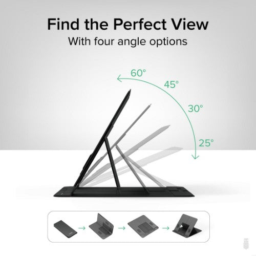 Plugable Technologies Foldable Laptop Stand with 4 Adjustable Angles for Tablets and Laptops up to 16", MacBook and PC, iPad Holder for Drawing Tablet (PT-STANDX)
