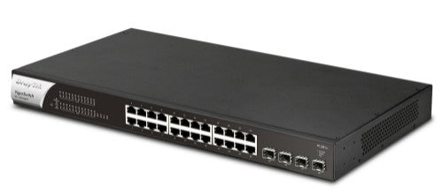 DrayTek VSP1281X-K network switch Managed L2 Gigabit Ethernet (10/100/1000) Power over Ethernet (PoE) 1U Black