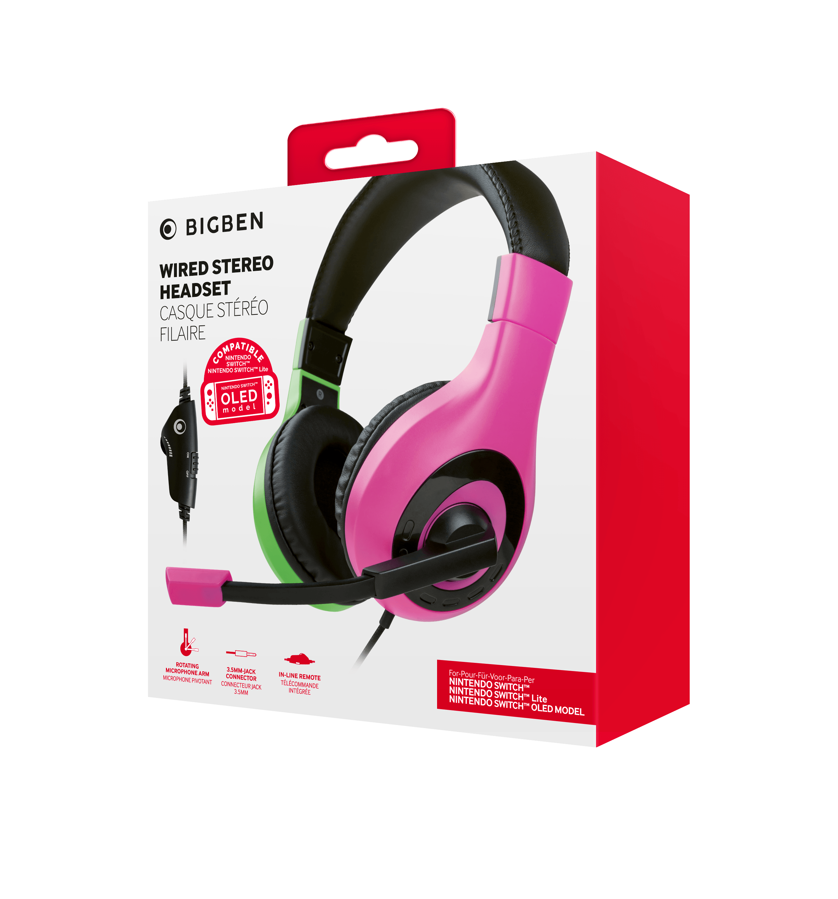 Pink And Green Switch Headset - Want a New Gadget